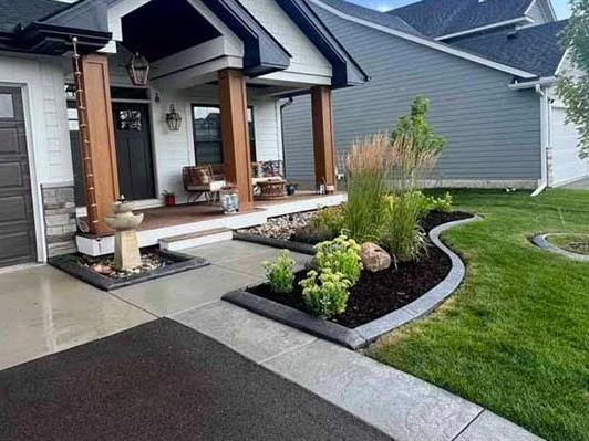Decorative concrete curbing project 1