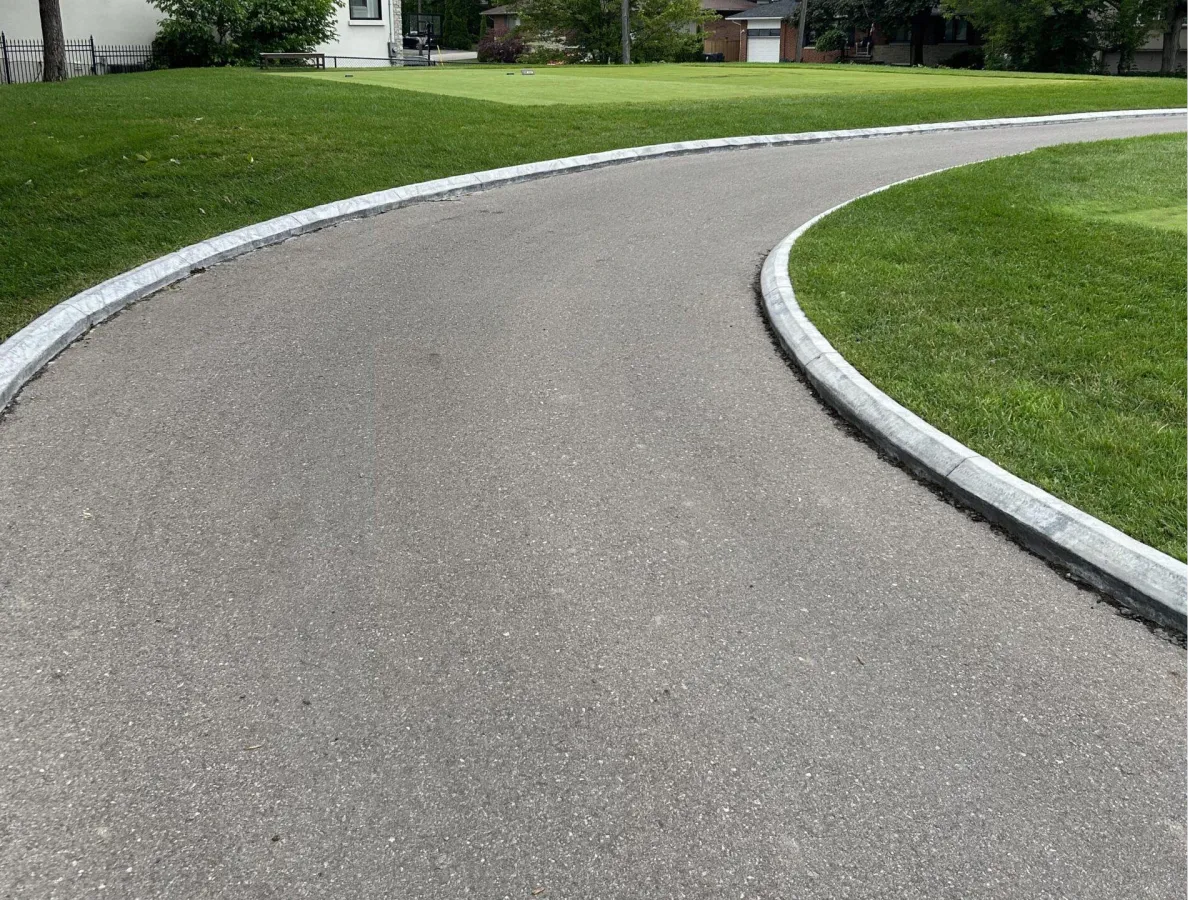 Decorative concrete curbing project 6